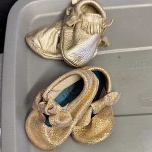Freshly Picked Shimmering Gold Moccasins